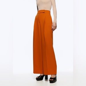 ZARA HIGH WAIST BURNT ORANGE STRETCH “THE GABRIELLE PANTS” PANT TROUSERS